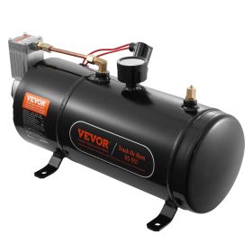 VEVOR 12V Air Compressor with Tank 0.8 Gallon/3 L, Train Horn Air Compressor