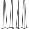 VEVOR Hairpin Table Legs 24" Black Set of 4 Desk Legs 880lbs Load Capacity (Each 220lbs) Hairpin Desk Legs 3 Rods for Bench Desk Dining End Table Chai