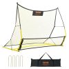 VEVOR Soccer Trainer, 2-IN-1 Portable Soccer Rebounder Net, 71"x40" Iron Soccer Practice Equipment, Sports Football Rebounder Wall with Portable Bag