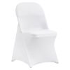 VEVOR White Stretch Spandex Chair Covers - 12 PCS, Folding Kitchen Chairs Cover, Universal Washable Slipcovers Protector, Removable Chair Seat Covers