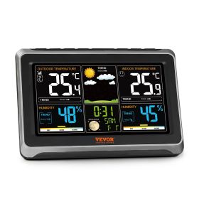 VEVOR Weather Station Indoor Outdoor, 7.5 in Large Color Display, Wireless Digital Home Weather Station