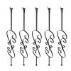 VEVOR Staircase Metal Balusters, 44'' x 1/2" Galvanized Steel Decorative Banister Spindles, 5 Pack S Shape Deck Baluster