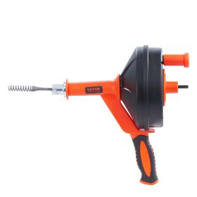 VEVOR Drain Auger 25Ft, Plumbing Snake with Drill Attachment