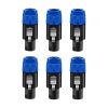 5 Core 4 Pole Speakon Connector 6 Pieces with Twist Lock Audio Jack Male Plug ?Loud Speaker to Amplifier Plug - 4 Conductor Speak-On Cable Adapter Rep