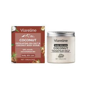 Viareline Coconut Flavored Sea Salt Scrub Gently Cleans And Moisturizes Skin With A Smooth And Creamy Care Scrub
