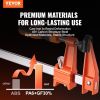 VEVOR Bar Clamps for Woodworking, 2-Pack 36" Clamp/Spreader, Quick-Change F Clamp with 600 lbs Load Limit, 2.5" Throat Depth