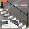 VEVOR Staircase Metal Balusters, 44'' x 1/2" Galvanized Steel Decorative Banister Spindles, 5 Pack S Shape Deck Baluster