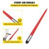 VEVOR Hay Spear 32" Bale Spear 1350 lbs Capacity, Bale Spike Quick Attach Square Hay Bale Spears 1.4" Wide, Red Coated Bale Forks