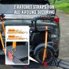 VEVOR Hitch Mount Cargo Carrier, 45.3" x 25.6" Iron Hitch Cargo Rack with Folding Ramp, Hitch Rack Basket with Stabilizer and Straps