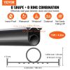 VEVOR Garage Door Seals Bottom Rubber, U Shape +O Ring Combination Garage Door Weather Stripping with Pre-drilled Aluminum Track Retainer Kit