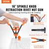 VEVOR 16" Rivet Nut Tool, Labor-Saving Rivnut Tool Kit with 13PCS Metric & SAE Mandrels, 186PCS Rivet Nuts,M3, M4, M5, M6, M8, M10, M12, 1/4-20