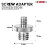 5 Core 3/8 to 1/4 Adapter 5Pcs Camera Mount Durable Tripod Screw Adapter for DSLR Monopod Microphone & Lighting 1/4 to 3/8 Screws Set - 1/4M-3/8M Came
