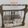 VEVOR Staircase Metal Balusters, 44'' x 1/2" Galvanized Steel Decorative Banister Spindles, 5 Pack S Shape Deck Baluster
