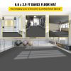 VEVOR Dance Floor, 6.6x3.9ft Dance Floor Roll, 0.06in Thick PVC Vinyl Dance Floor, Black/Grey Reversible Portable Dance Floor, Non-Slip Dance Flooring