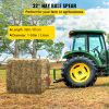 VEVOR Hay Spear 32" Bale Spear 1350 lbs Capacity, Bale Spike Quick Attach Square Hay Bale Spears 1.4" Wide, Red Coated Bale Forks
