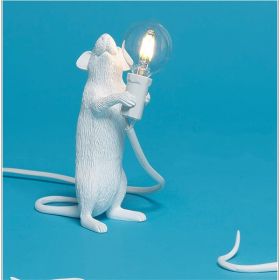 Nordic Creative Resin Mini Animal Mouse Light (Option: White-Standing posture-AU)