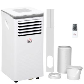 Portable Air Conditioner 7000BTU Remote Fan Modes 24 Hour Timer Auto Off (Color: White)