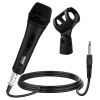 5 CORE Microphone Dynamic Vocal Handheld Mic Cardioid Unidirectional Microfono w On Off Switch + XLR Audio Cable for Singing Karaoke Public Speaking &